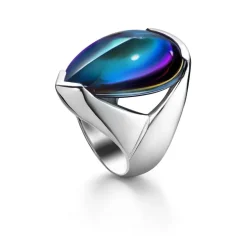 Psydélic bague scarabee bleu baccarat