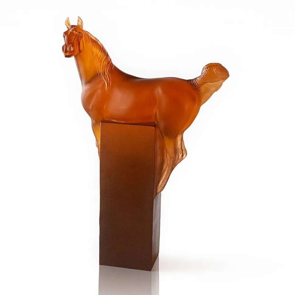 Sculpture cheval NAHAR AMBRE SUSAN LEYLAND Daum