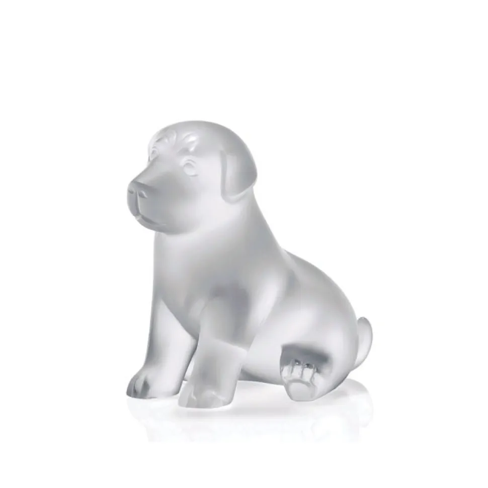 Sculpture chiot assis sugar lalique