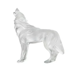 Sculpture loup incolore lalique