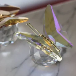 Sculpture Papillon porte-bonheur cristal