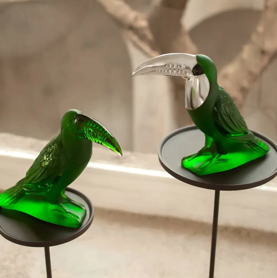 Sculpture Toucan vert Lalique