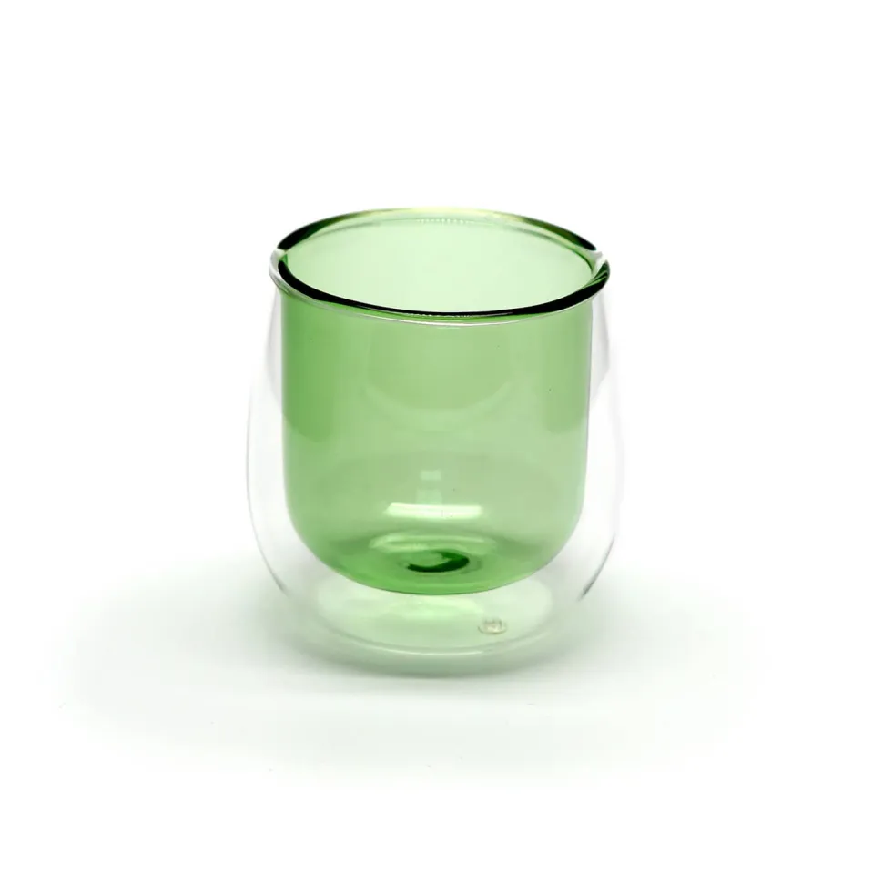 Set 2 Expresso en cristal double paroi