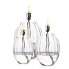Set 3 lampes à huile élégance ovale