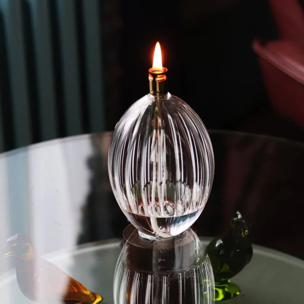 Set 3 lampes à huile élégance ovale