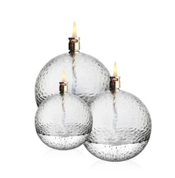 Set 3 lampes à huile martelé (pm – mm – gm) + paraffine x2
