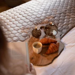 Set 3 lampes à huile sphère couleur champagne