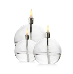 Set 3 lampes à huile sphère (pm – mm – gm) + paraffine x2
