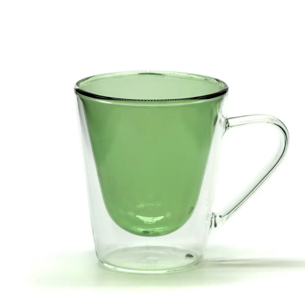 Set 2 Mugs en cristal double paroi