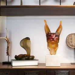 Tête de caracal Daum par Isabelle Carabantes