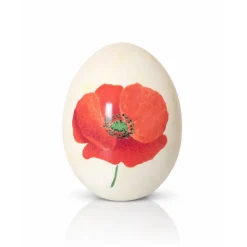 Œuf coquelicot faïence de Lunéville