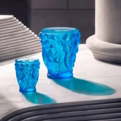 Vase bacchantes bleu lalique