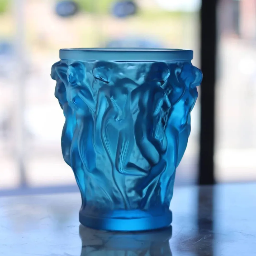 Vase bacchantes pm bleu lalique
