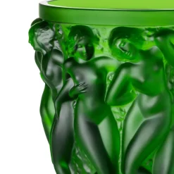 Vase bacchantes vert amazone lalique