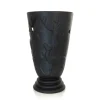 Vase cerf noir Faïence de Lunéville