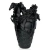 Vase cheval cavalcade noir Daum