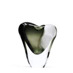 Vase coeur cristal de bohême gm