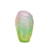 Vase coraux vert rose daum