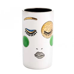 Vase cornet Happy Face 17 CM Émaux de Longwy