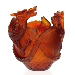 Vase dragon daum