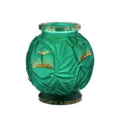 Vase empreinte gm vert or daum