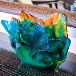 Vase fleur de paon daum