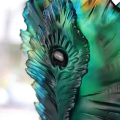 Vase fleur de paon gm daum