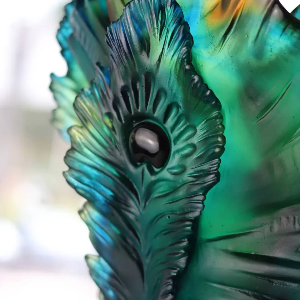 Vase fleur de paon gm daum