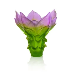 Vase grand modèle Jardin de lotus Daum