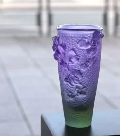 Vase haut jardin imaginaire daum