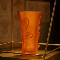 Vase Lys ambre mandarine Daum