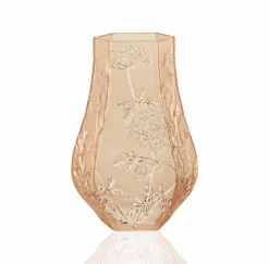 Vase ombelles lustré or lalique