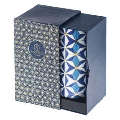 Vase porcelaine 20 cm Mosaic Medina bleu Raynaud