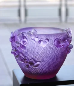 Vase rond jardin imaginaire daum