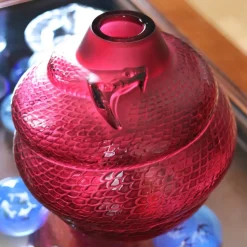 Vase serpent rouge Lalique