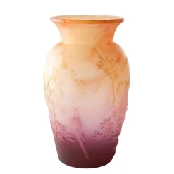 Vase Shogo Kariyazaki automne ambre Daum