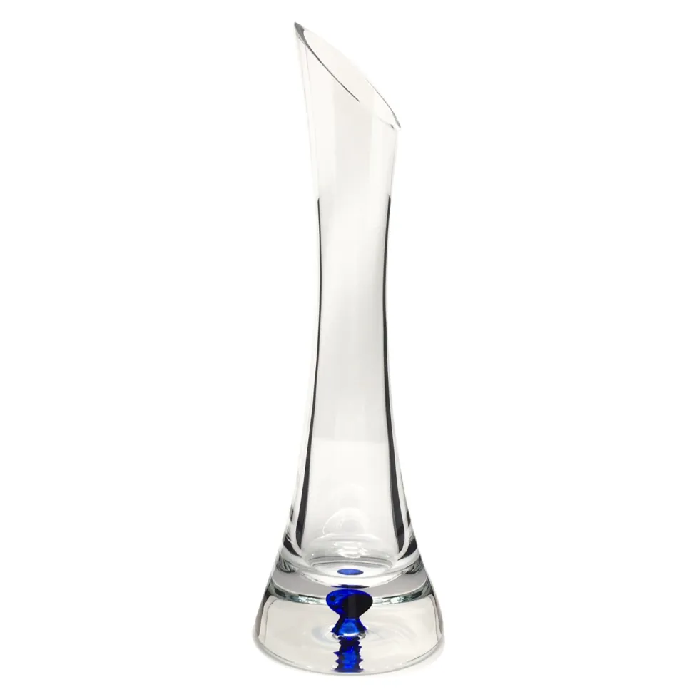 Vase soliflore cristal bulle bleu nuit