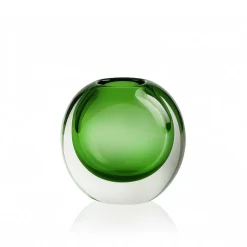 Vase Tao cristal contemporain vert