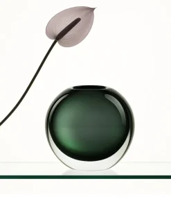 Vase Tao cristal contemporain gris fumé