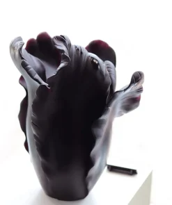 Vase tulipe noir appaloosa daum