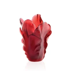 Vase tulipe rouge daum