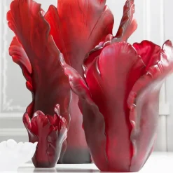 Vase tulipe rouge daum