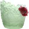 Vase vert rouge hibiscus daum