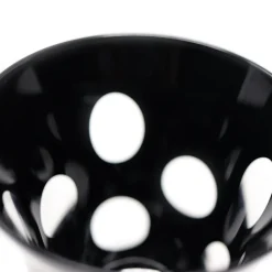Verre vin cristal noir pastille