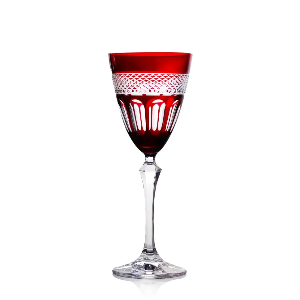 Verre vin cristal rouge mireille N°2