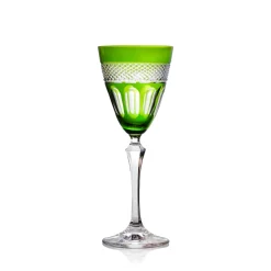 Verre vin cristal vert mireille N°2